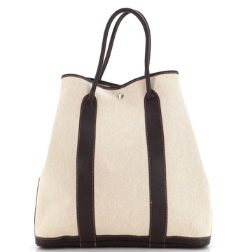 Hermes Garden File Tote Toile and Leather 36