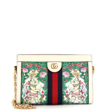 Gucci Ophidia Chain Shoulder Bag Limited Edition Printed Coated Canvas Small