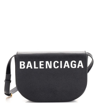 Balenciaga Ville Day Leather Crossbody Bag in Black
