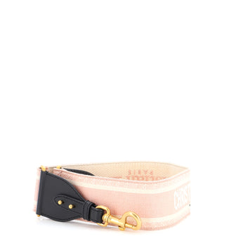 Christian Dior Logo Shoulder Strap Embroidered Canvas