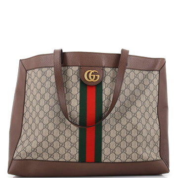 Gucci Ophidia Soft Open Tote GG Coated Canvas East West