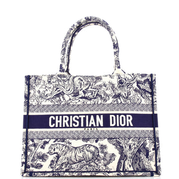 Christian Dior Book Tote Embroidered Canvas Medium