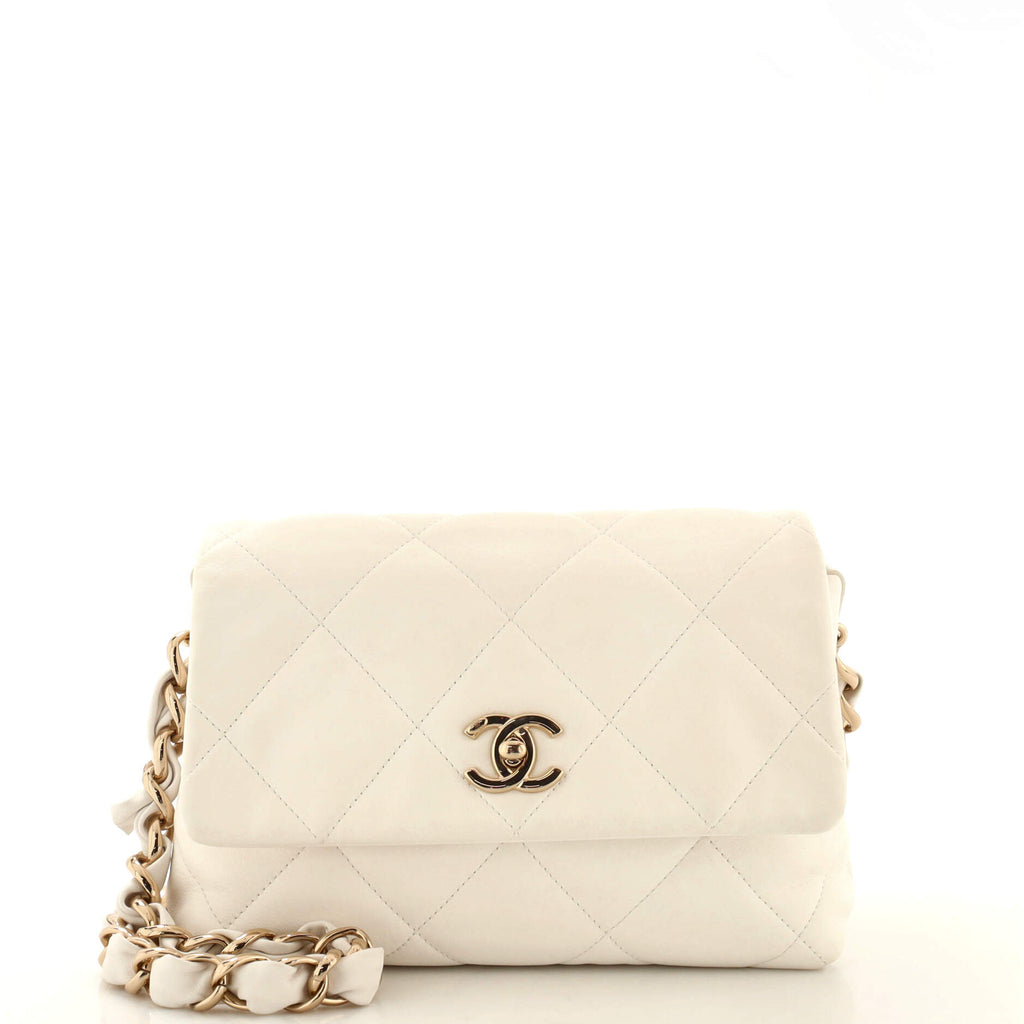 Chanel Logo Chain Strap Flap Bag