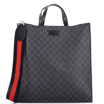 Gucci Convertible Soft Open Tote GG Coated Canvas Tall