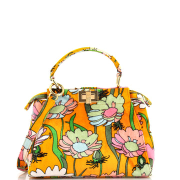 Fendi Peekaboo Bag Printed Velvet Mini