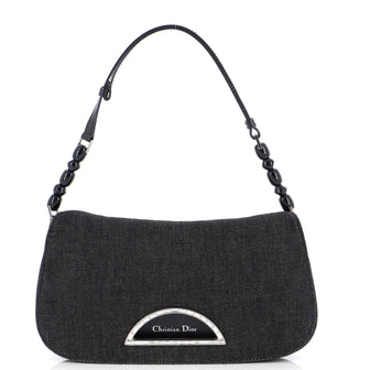 Christian Dior Malice Flap Bag Denim with Crystals
