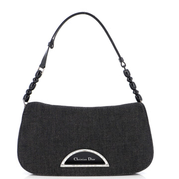 Christian Dior Malice Flap Bag Denim with Crystals