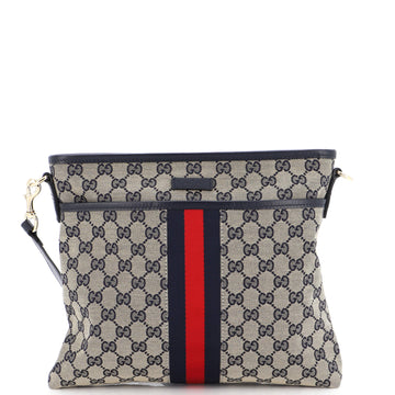 Gucci Front Pocket Web Messenger GG Canvas Small