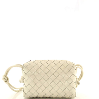 Bottega Veneta Loop Crossbody Bag Intrecciato Patent Mini