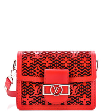 Louis Vuitton Dauphine Shoulder Bag Monogram Lace Leather Mini