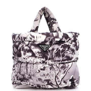 Prada Padded Tote Bag Quilted Printed Re-Nylon Medium
