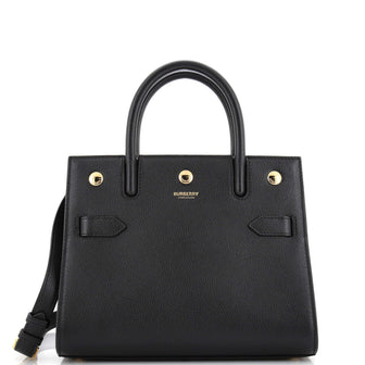 Burberry Title Top Handle Bag Leather Mini