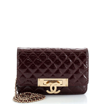 Chanel Golden Class Wallet on Chain Quilted Patent