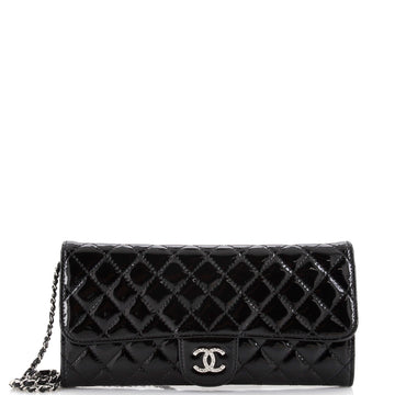 Chanel Brilliant Wallet on Chain Clutch Quilted Patent East West