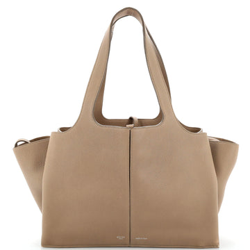 Celine Tri-Fold Shoulder Bag Grained Calfskin Small
