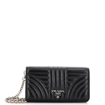 Prada Wallet on Chain Diagramme Quilted Leather