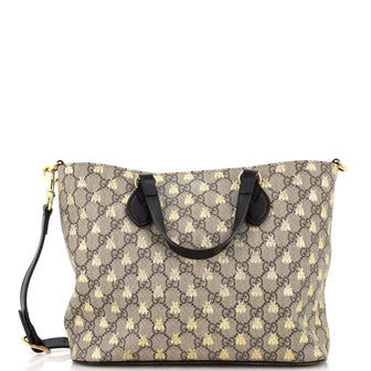 Gucci Convertible Soft Tote Printed GG Coated Canvas Small