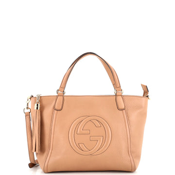 Gucci Soho Convertible Top Handle Bag Leather Small