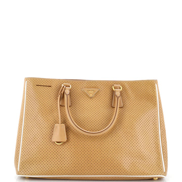 Prada Lux Open Tote Perforated Saffiano Leather Large