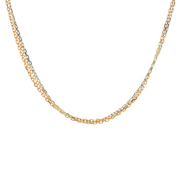 Cartier Trinity Chain Necklace 18K Tricolor Gold