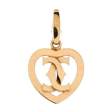 Cartier 2C Heart Charm Pendant & Charms 18K Rose Gold