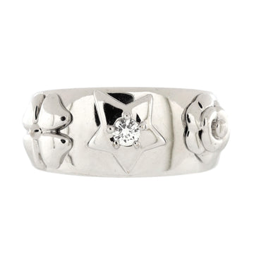 Chanel 3 Symbols Ring 18K White Gold with Diamond