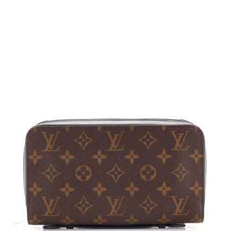 Louis Vuitton Zippy Wallet Monogram Macassar XL Brown in Canvas