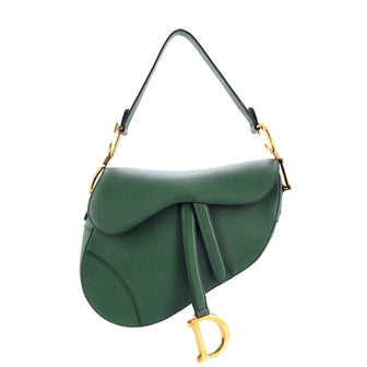 Christian Dior Saddle Handbag Leather Medium