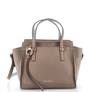 Salvatore Ferragamo Amy Tote Pebbled Leather Small