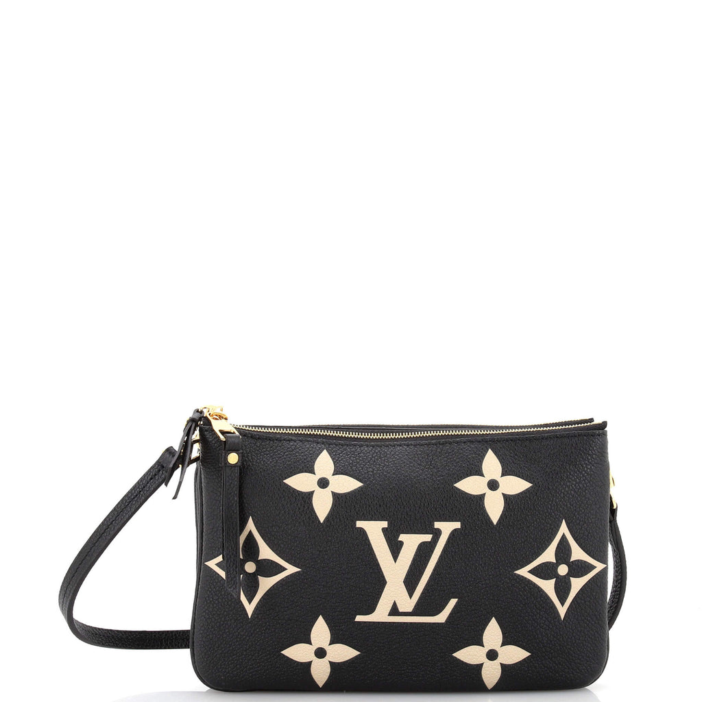 Louis Vuitton, Bags, Louis Vuitton Double Zip Pochette Monogram Empreinte  Crossbody Bag Bicolor