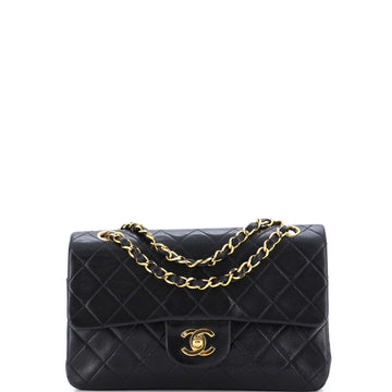 Chanel Vintage Classic Double Flap Bag Quilted Lambskin Small