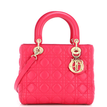 Christian Dior Lady Dior Bag Cannage Quilt Lambskin Medium