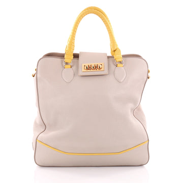 Christian Louboutin Padam Shopping Tote Leather Medium Gray 2260801