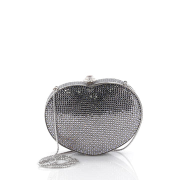 Judith Leiber Heart Minaudiere Crystal Small Purple 2260901