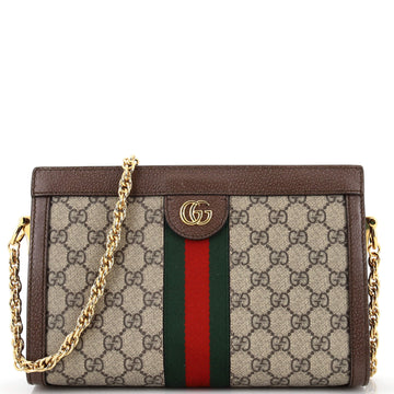 Gucci Ophidia Chain Shoulder Bag GG Coated Canvas Small
