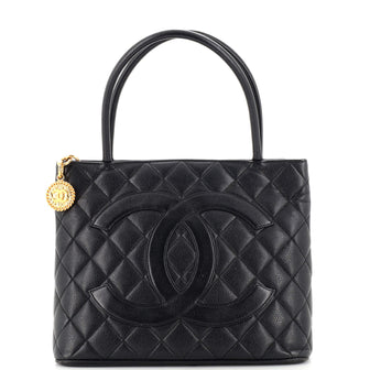 Chanel Medallion Tote Quilted Caviar