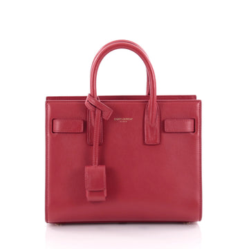 Saint Laurent Sac De Jour Handbag Leather Nano Red 2261201