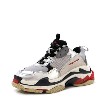 Balenciaga Men's Triple S Sneakers Fabric and Mesh with Faux Leather