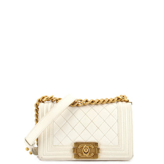 Chanel Boy Flap Bag Quilted Caviar Small