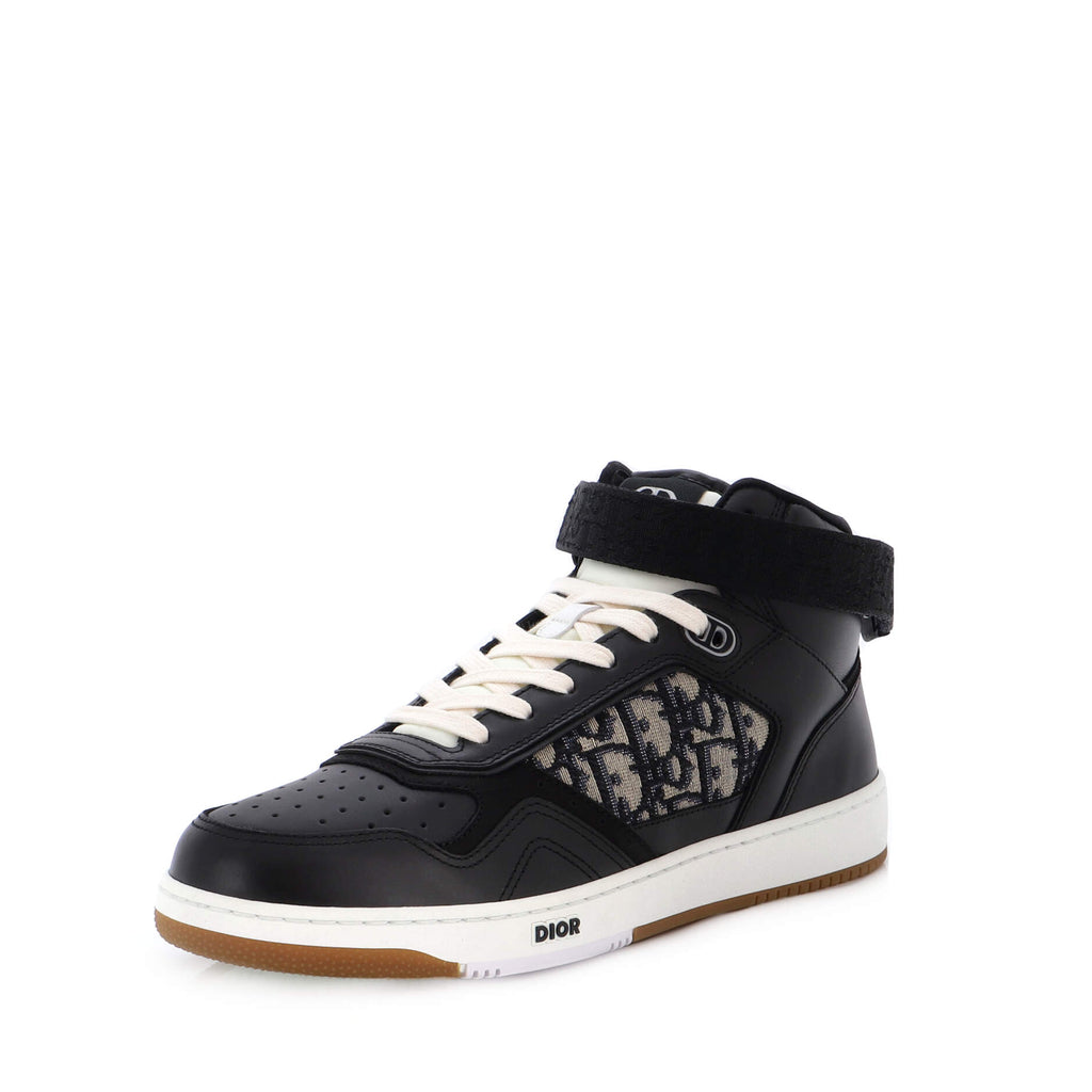 Christian Dior Men's B27 Mid-Top Sneakers Leather with Oblique