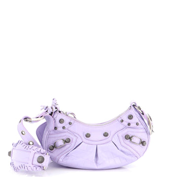 Balenciaga Le Cagole Giant Studs Shoulder Bag Leather XS
