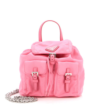 Prada Convertible Chain Backpack Tessuto Mini
