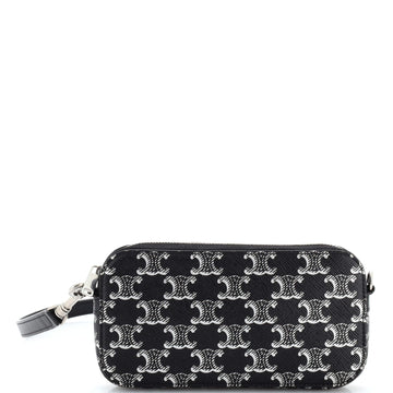 Celine Horizontal Pouch Crossbody Bag Triomphe Coated Canvas