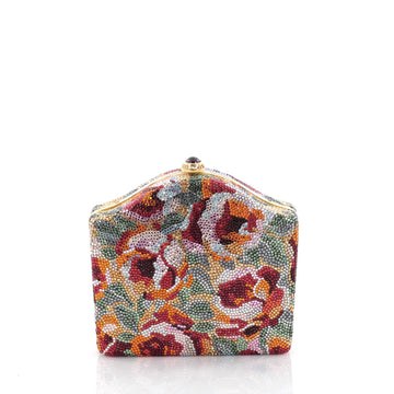 Judith Leiber Floral Minaudiere Crystal Small Red 2262001