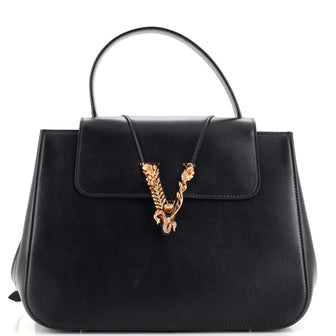 Versace Virtus Top Handle Bag Leather Medium