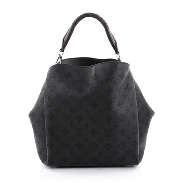 Louis Vuitton Babylone Handbag Mahina Leather PM Black 2262601