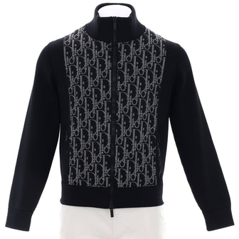 Christian Dior Men's Track Zip Up Jacket Oblique Technical Fabric
