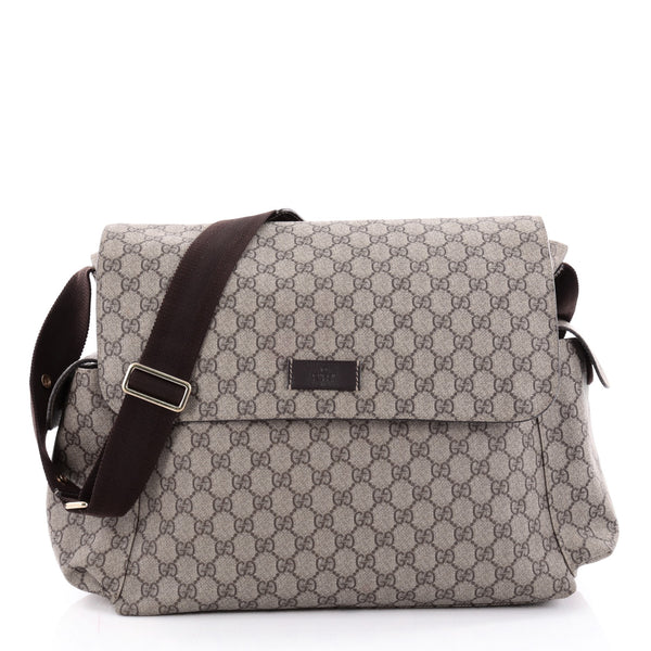 Gucci Diaper Bag GG Coated Canvas Brown 2332311