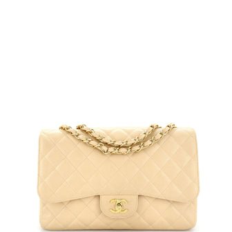 Chanel Classic Single Flap Bag Quilted Caviar Jumbo