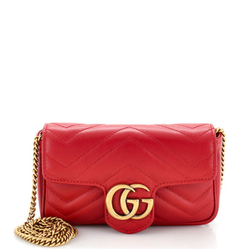 Gucci GG Marmont Flap Bag Matelasse Leather Super Mini